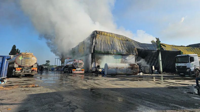Adana’da Geri Dönüşüm Fabrikasında Yangın: Sabah Saatlerinde Meydana Geldi