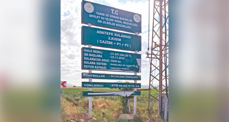 Adatepe Barajı Sulama Projesi Tamamlanamıyor