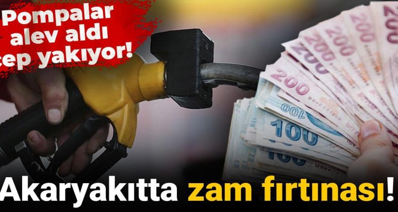 Akaryakıtta zam fırtınası! Pompalar alev aldı, cep yakıyor!