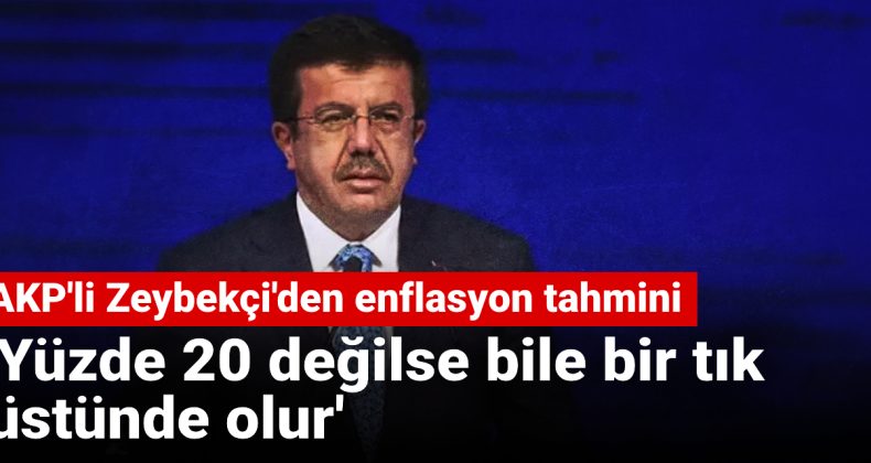 AKP’li Zeybekçi’den enflasyon tahmini: Yüzde 20 değilse bile bir tık üstünde olur