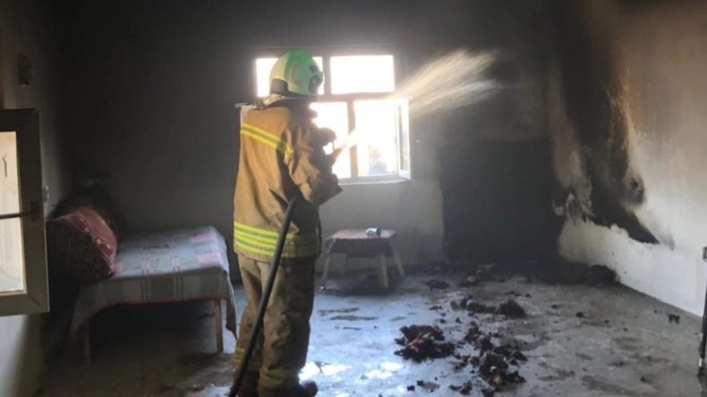 Alevlerin Arasında Kalan Yatalak Hasta Hayatını Kaybetti