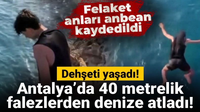 Antalya’da 40 Metrelik Falezlerden Denize Atlama Korkusu!