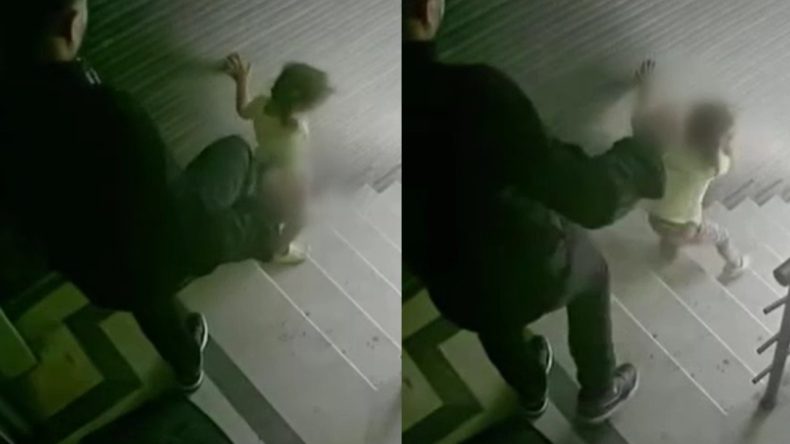 Babasının Tekme Attığı Çocuk Merdivenden Yuvarlandı, Durumu Ağır