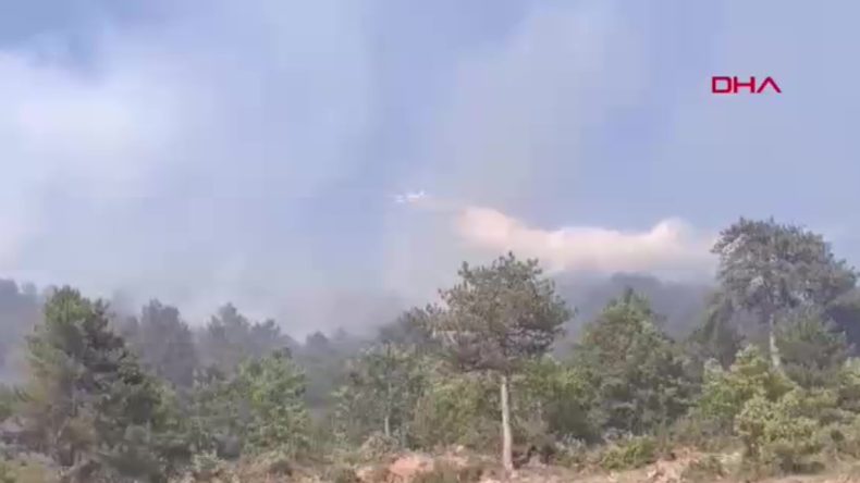 Balıkesir’deki Orman Yangınına Havadan Müdahale
