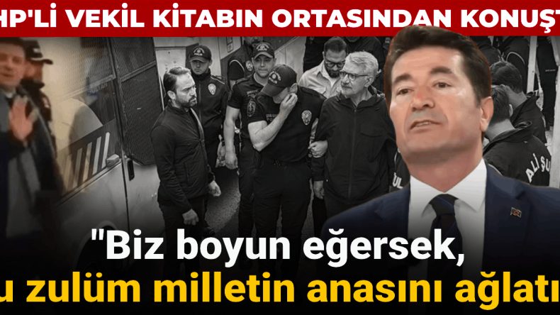 ‘Biz boyun eğersek bu zulüm milletin anasını ağlatır’ CHP’li Ahmet Kaya kitabın ortasından konuştu