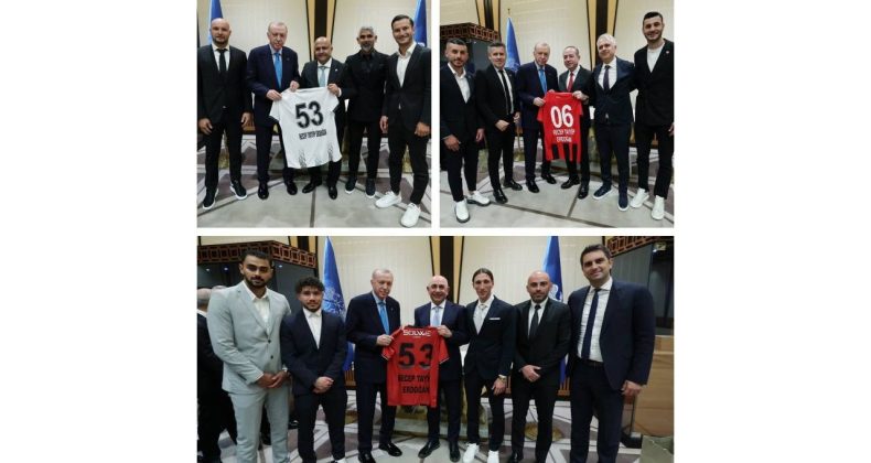 Cumhurbaşkanı Erdoğan, Süper Lig’in Yeni Temsilcilerini Ağırladı