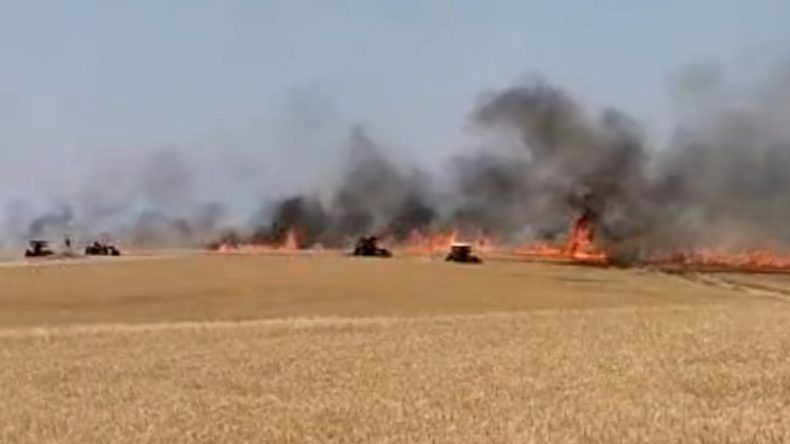 Diyarbakır’da 120 Dönüm Ekili Buğday Yandı