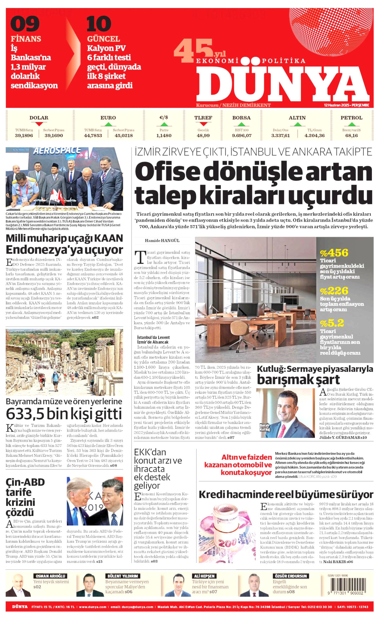 Dünya Gazetesi Manşeti