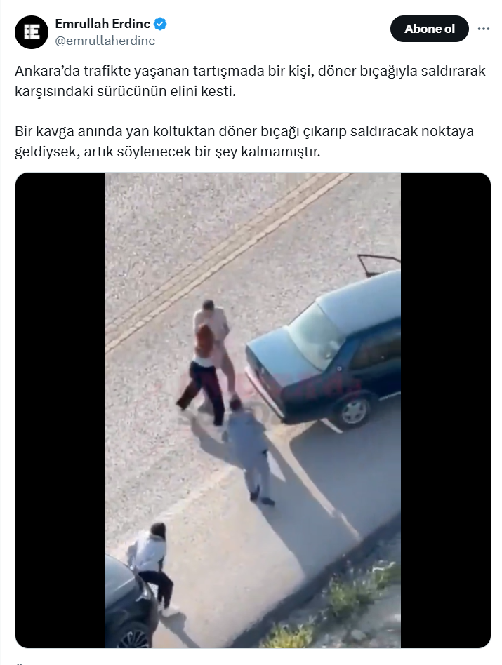 Döner bıçaklı kavga anı