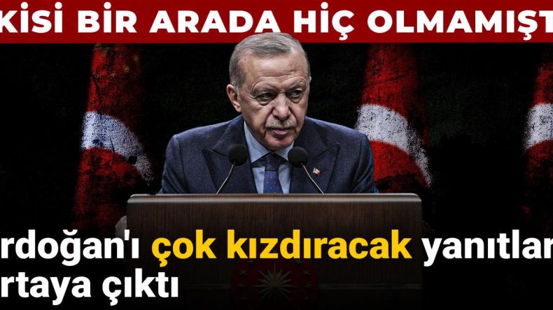 Erdoğan'ı çok kızdıracak yanıtlar ortaya çıktı: İkisi bir arada hiç olmamıştı