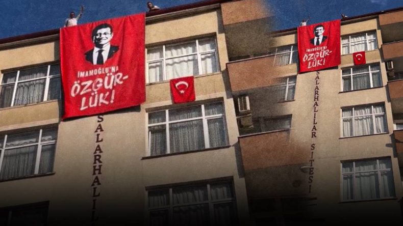 ‘İmamoğlu’na Özgürlük’ Pankartı Rize’de Tekrar Açıldı!
