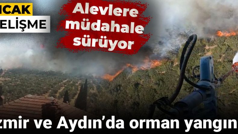İzmir ve Aydın’da Orman Yangını: Alevlere Müdahale Devam Ediyor
