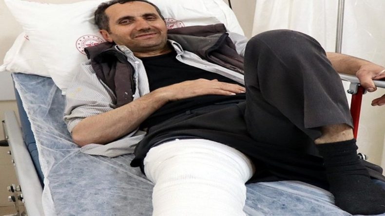 Kurbanlık Boğanın Üzerine Düşmesi Sonucu Bacak Kırığı