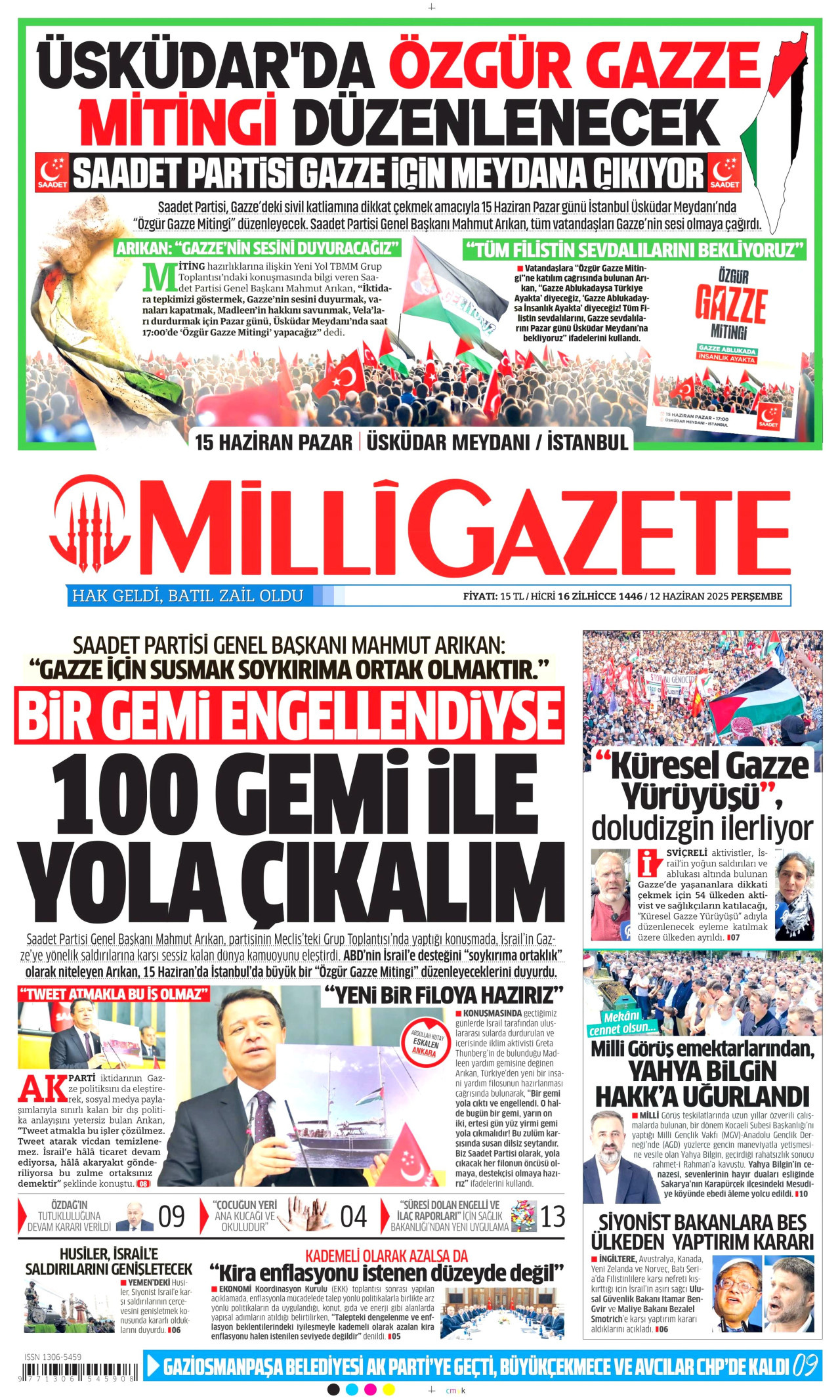 Milli Gazete Manşeti