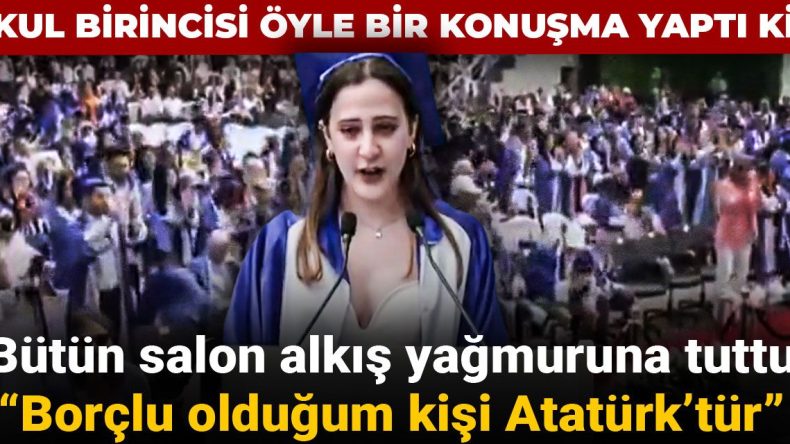 Okul Birincisi Öyle Bir Konuşma Yaptı ki… Bütün Salon Alkış Yağmuruna Tutuldu: Borçlu Olduğum Kişi Atatürk’tür