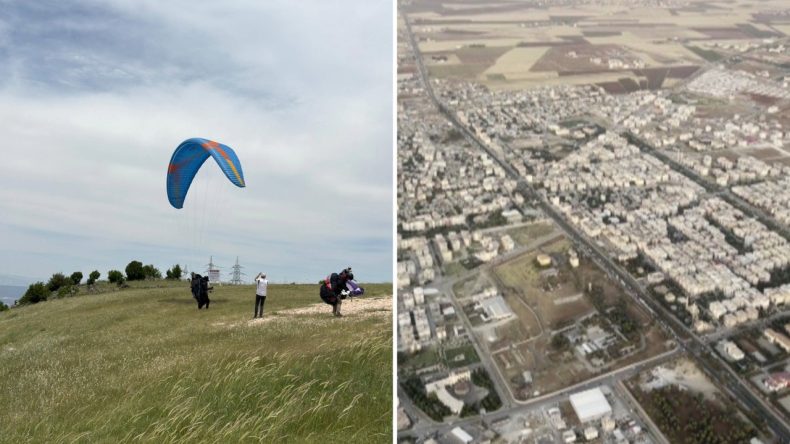 Paraşütle 7 Saat Havada Kaldı, Şanlıurfa’ya Uçtu