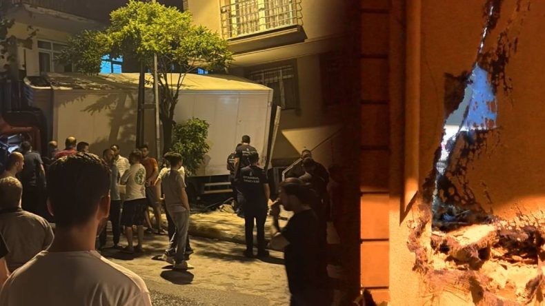 Pendik’te Kamyonet İki Araca ve Binaya Çarptı