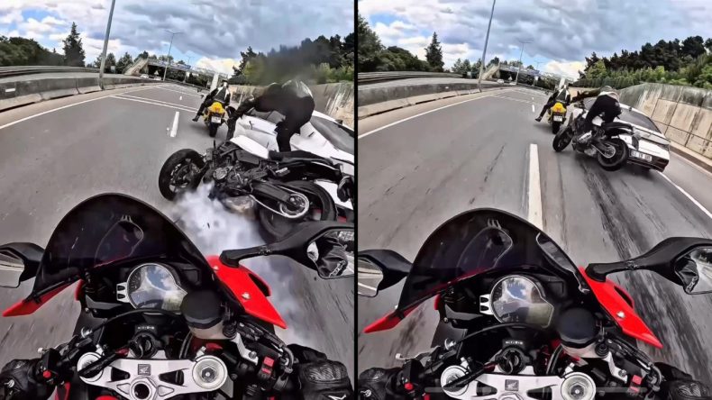 Rögar Faciası: Motosikletliler Takla Attı