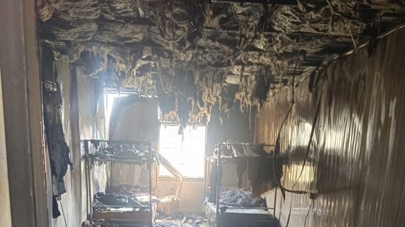 Şantiyede Korkutucu Yangın Olayı