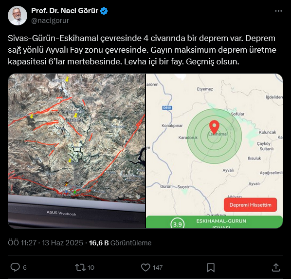 Naci Görür Açıklama