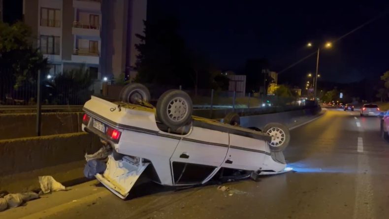 Takla Atan Araçtan Yaralı Kurtuldular: Kartal’da Korkutan Kaza