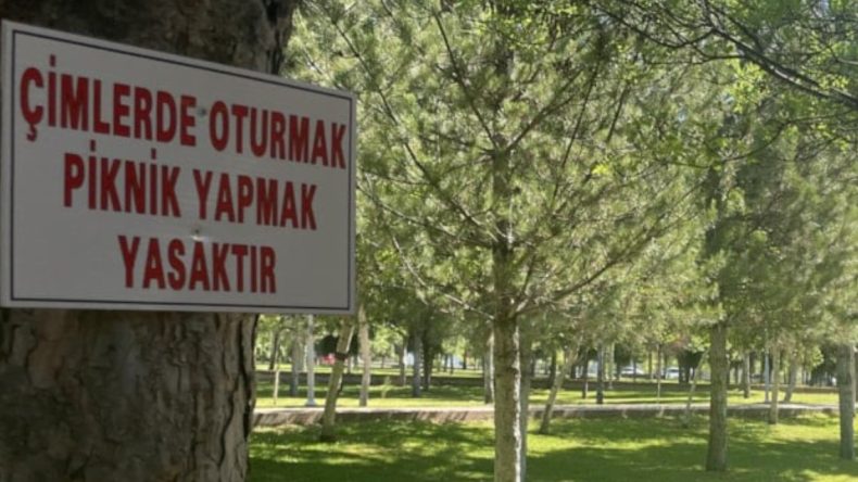 Üniversitenin Tek Yeşil Alanı Kapatıldı: Oturmak Yasak!