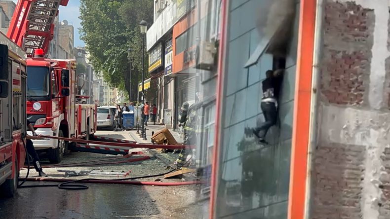 Yastık İmalathanesinde Yangın: Kurtulmaya Çalışırken Yere Düşen İşçiler