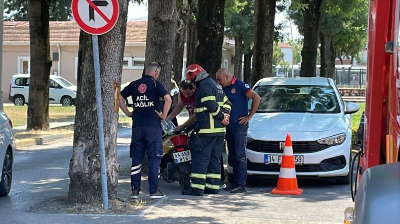 'Benzinle kendimi yakacağım' dedi, ekipler gelince motosiklete doldurdu