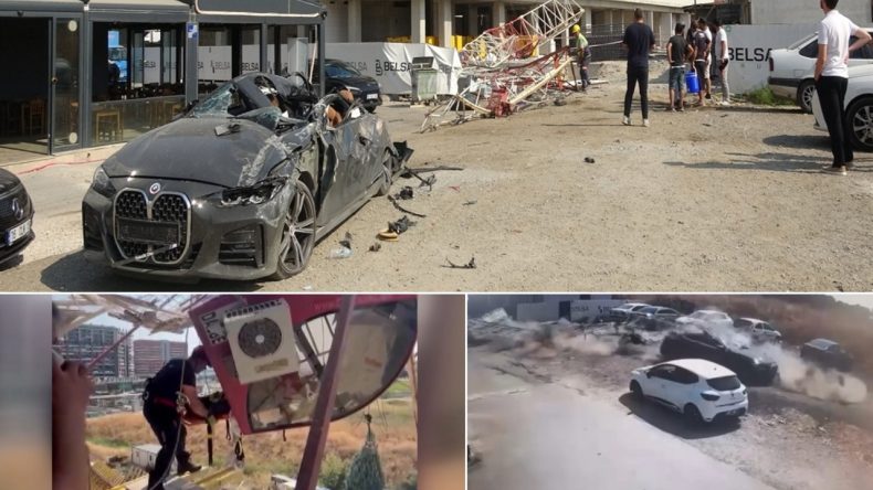 60 Metrelik Kule Vinç Devrildi, Ortalık Savaş Alanına Dönüştü