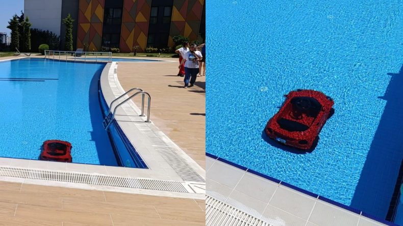 Akülü Arabayla Site Havuzuna Düşen Çocuk Hayat Mücadelesi Veriyor
