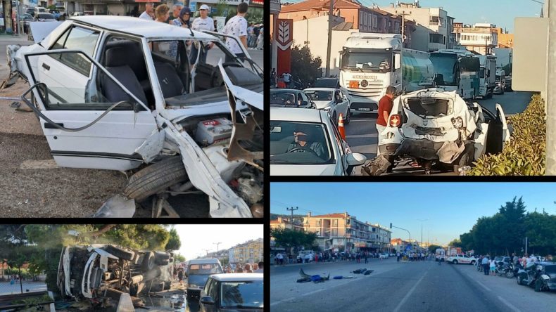 Freni Patlayan Kamyon Trafik Işıklarında Dehşet Saçtı