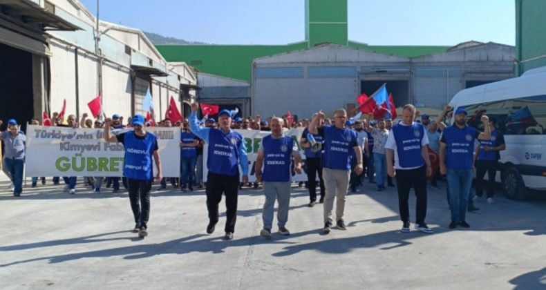 Gübretaş'ta Grev Başladı