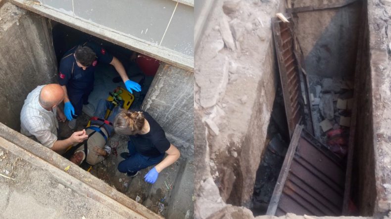 Kapak Kırıldı, 2 Metreden Bodrum Katına Düştü