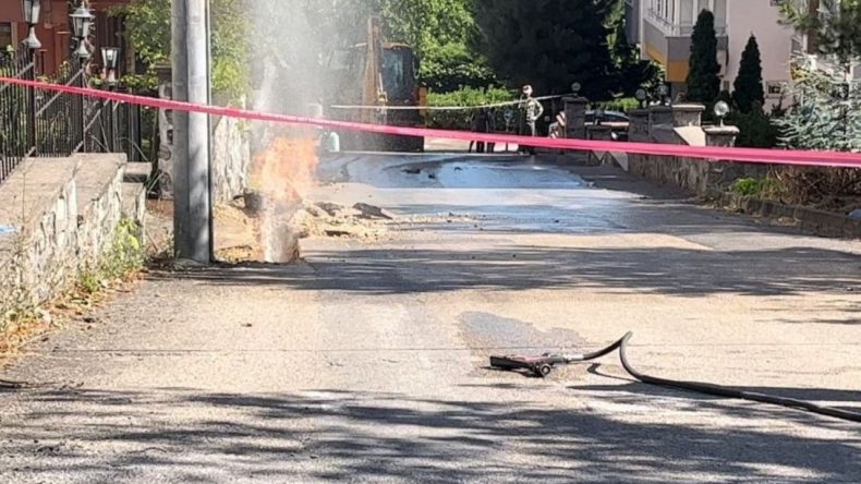 Kazı Çalışmaları Sırasında Doğal Gaz Hattı Patladı: 3 İşçi Yaralandı