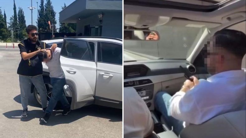 Otomobilden Kurusıkı Tabancayla Ateş Açtı: Gözaltına Alındı