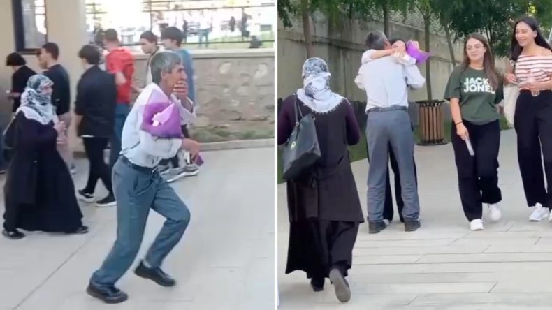 YKS çıkışında babası çiçeklerle karşılamıştı: Çimen'in puanı belli oldu